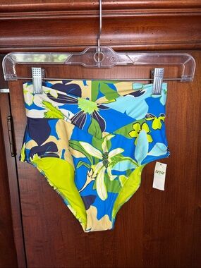 NWT Aerie Crossover Tropical Floral Full Coverage Bikini Bottoms